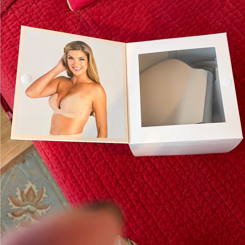 Fashion Forms Voluptuous U Plunge Backless Strapless Bra size C nude